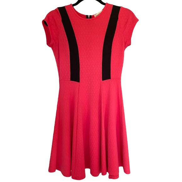 Monteau Fit and Flair Black and Fuchsia Dress - M - Picture 2 of 3